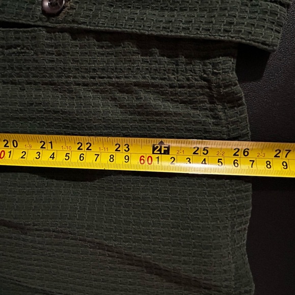 Action Wear Long Sleeve Suede Like Waffle Knit Button Down Shacket Shirt Women M - Picture 7 of 8